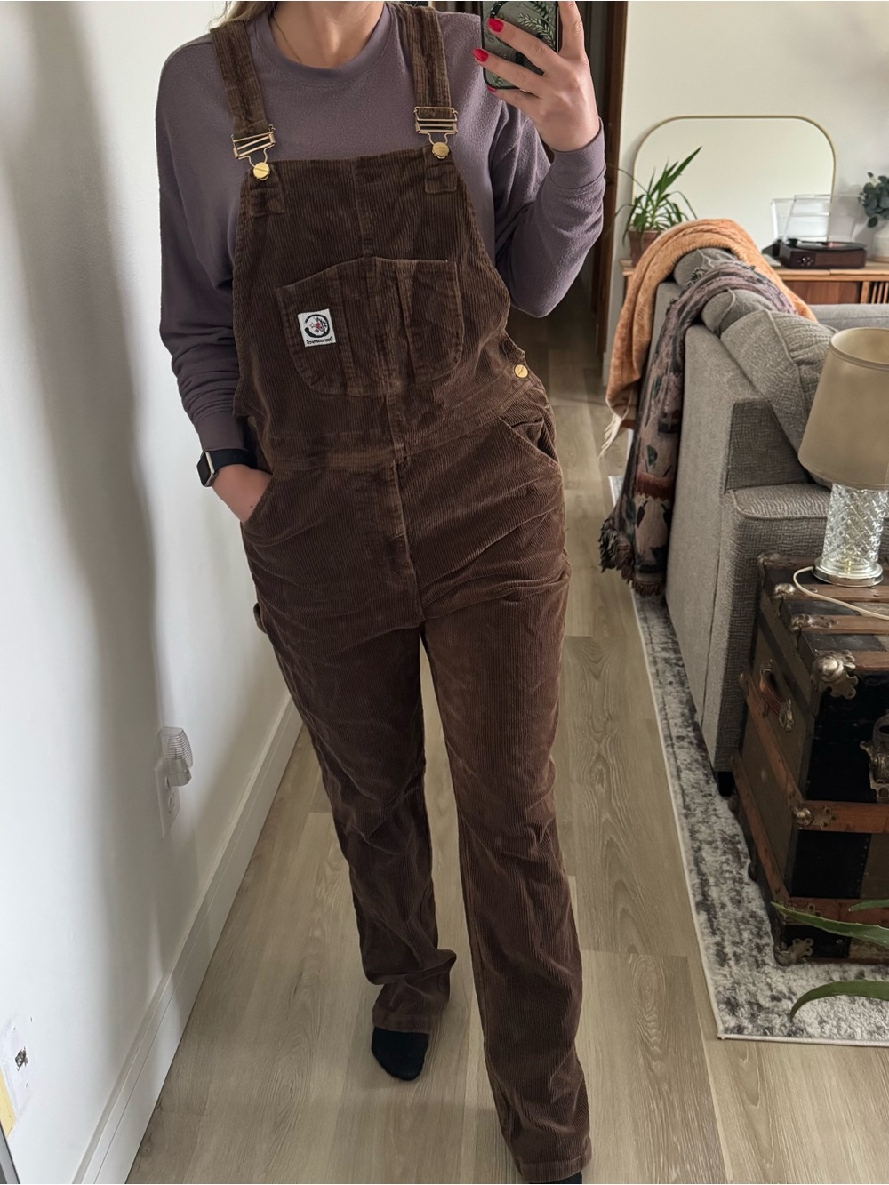 UK Brand Doomsday Brown Corduroy Overalls — Men's Comfortable Workwear